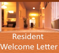 welcome letter resident lettersfree