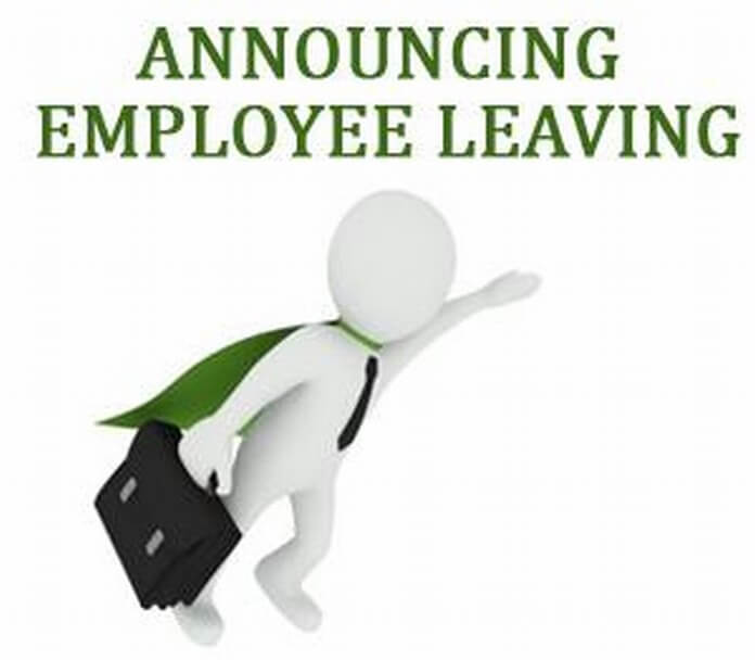 Letter Announcing Employee Leaving