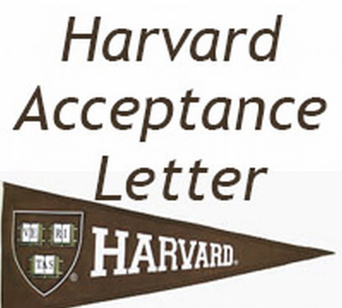 harvard acceptance letter