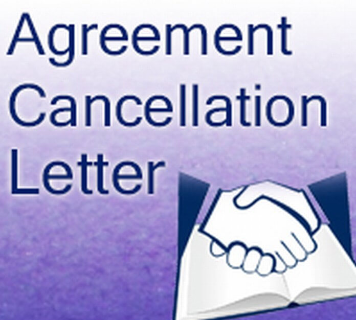 Agreement Cancellation Letter format