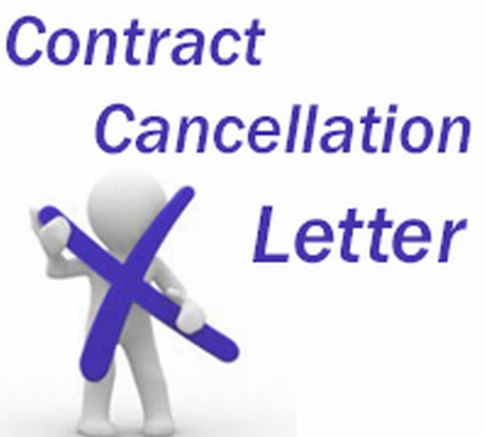 Contract Cancellation Letter Example