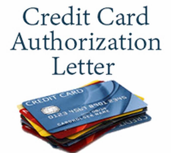 Credit Card Authorization Letter - Free Letters