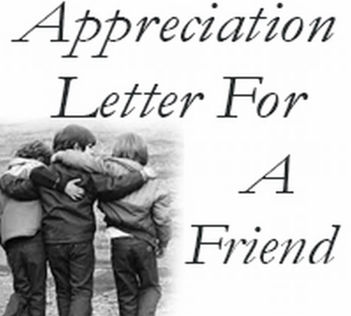 Appreciation Letter to a Friend