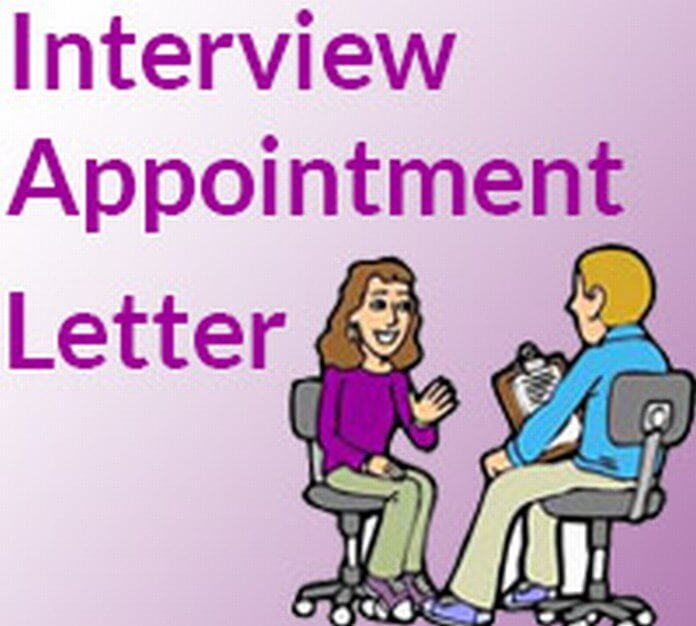 Example Interview Appointment Letter
