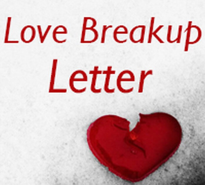 Love Break up Letter Sample