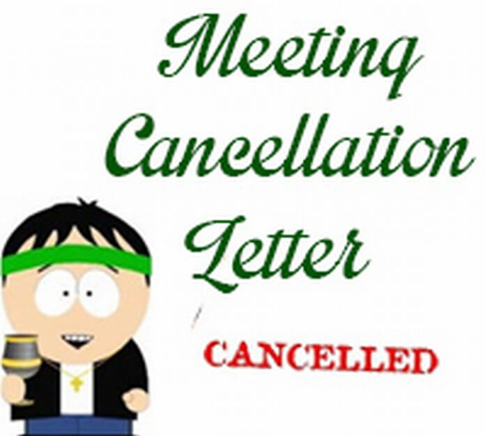 Meeting Cancellation Letter