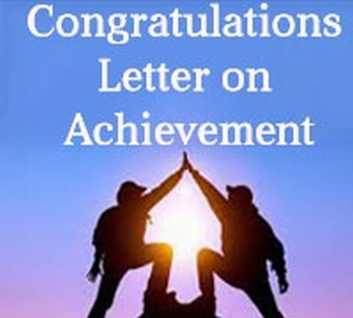 Congratulations Letter on Achievement