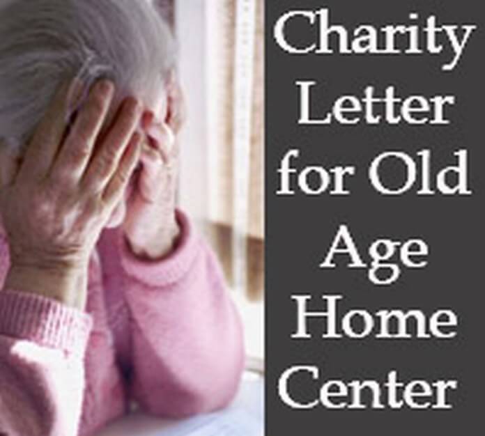 Charity Letter for Old Age Home Center