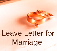 Marriage Leave Letter