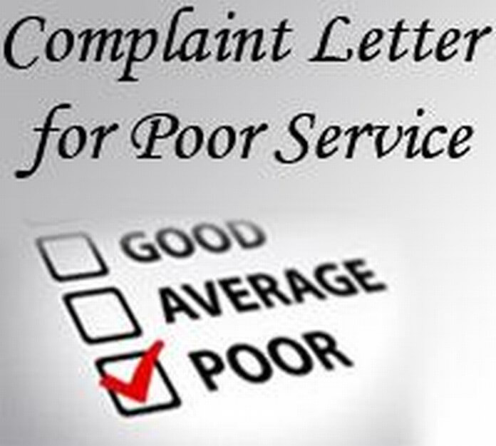Complaint Letter for Poor Service