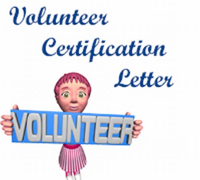 Volunteer Certification Letter
