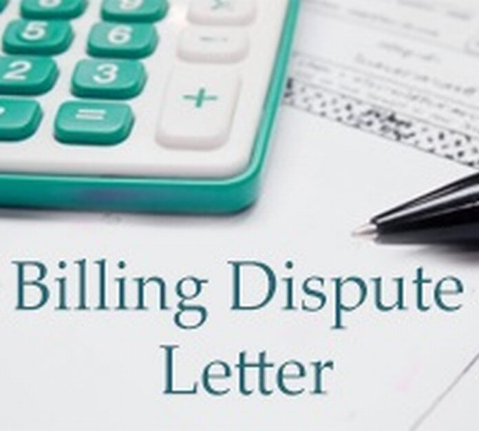 Billing Dispute Letter sample