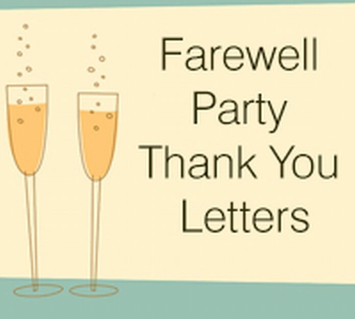 Farewell Party Thank you Letter