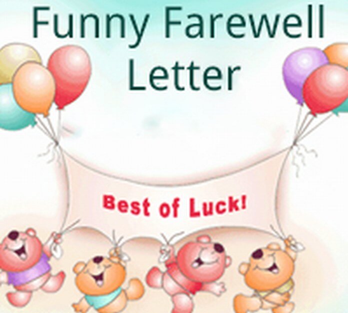 Funny Farewell Letter - Free Letters