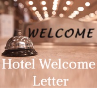 Hotel Welcome Letter Sample
