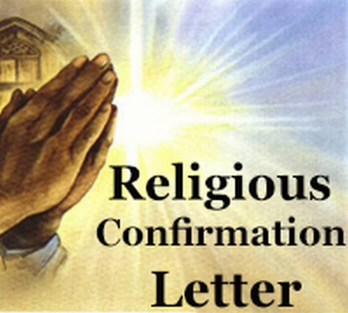 Sample Religious Confirmation Letter