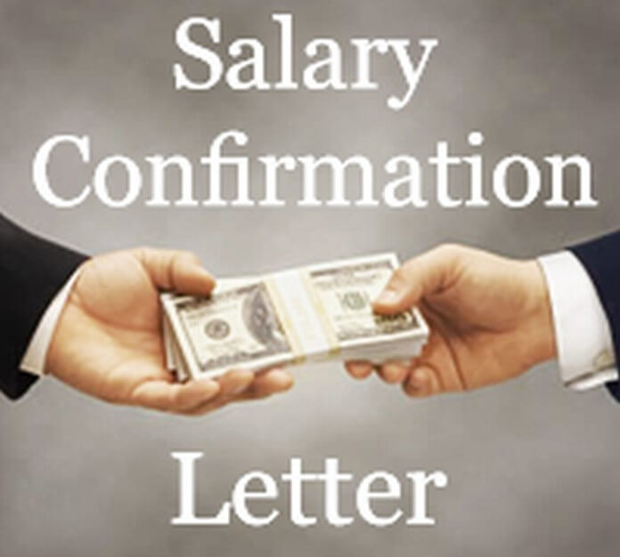 Salary Confirmation Letter format