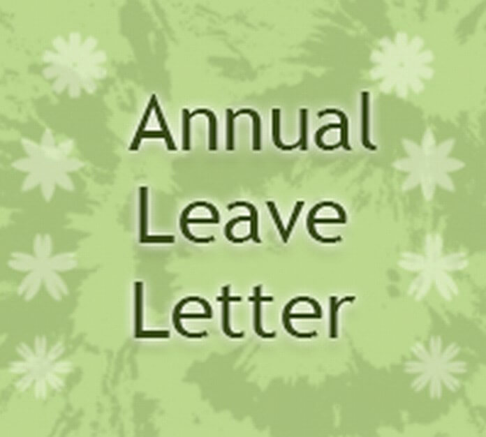 Annual Leave Letter