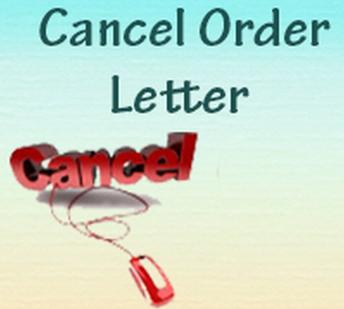 Cancel Order Letter
