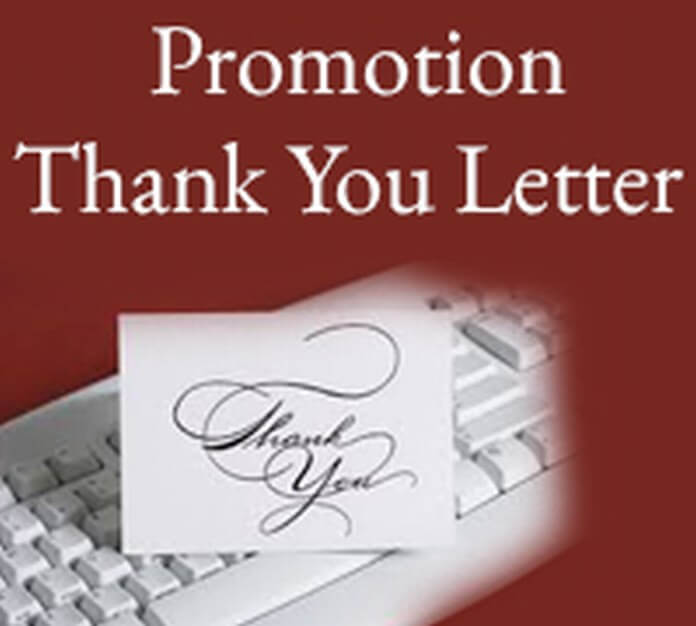 Promotion Thank You Letter