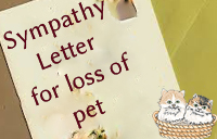 Sympathy Letter for Loss of Pet