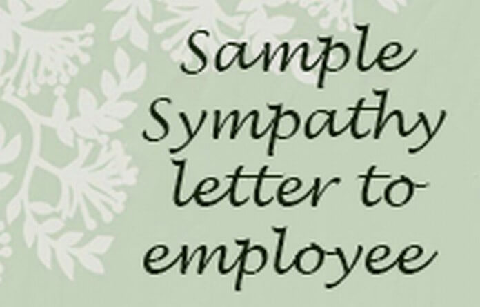 Employee Sympathy Letter