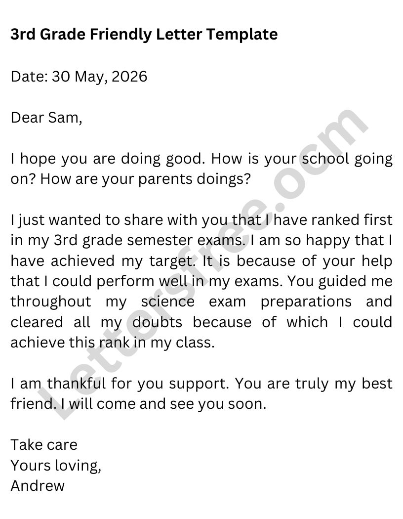 sample-friendly-letter-3rd-grade