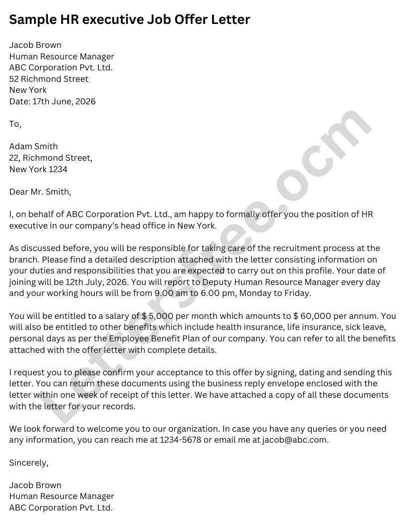sample-hr-executive-job-offer-letter