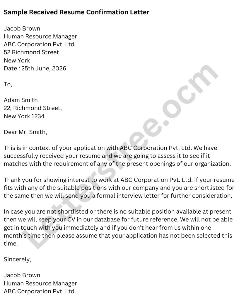 sample-received-resume-confirmation-letter