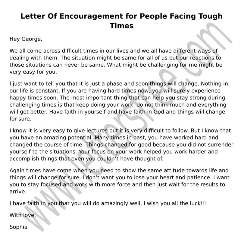 Letter Of Encouragement For People Going Through Difficult Times Letter Of Encouragement For People Going Through Difficult Times