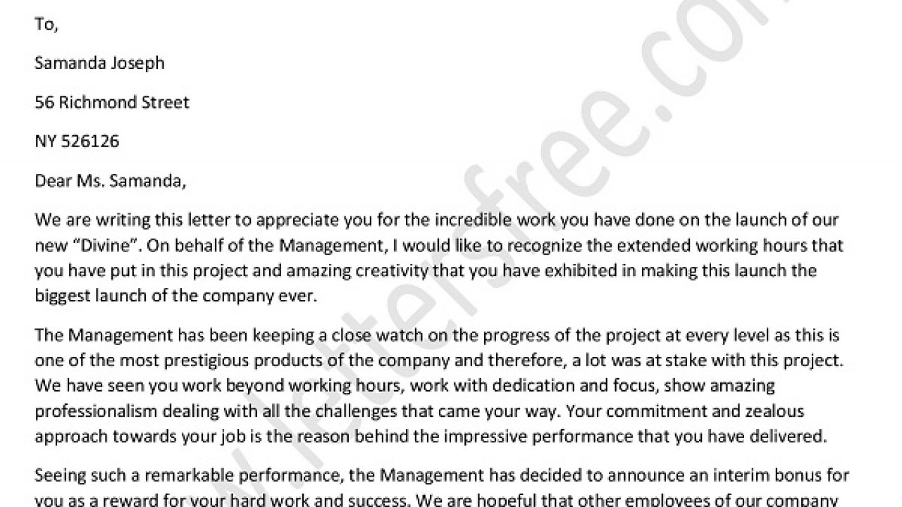 appreciation letter for good performance employee | job well done cool cv templates word template free download