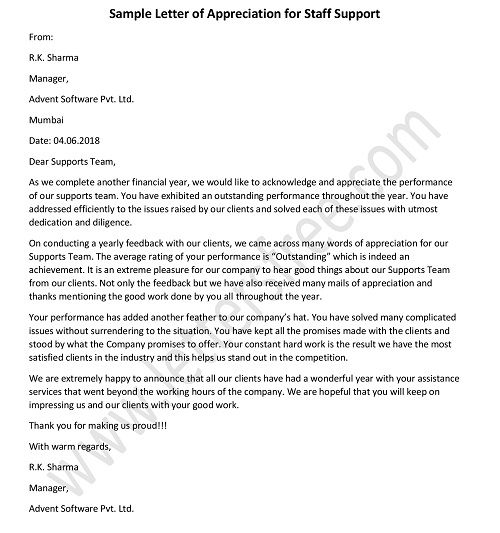 Sample Letter Of Appreciation To Employee from www.lettersfree.com