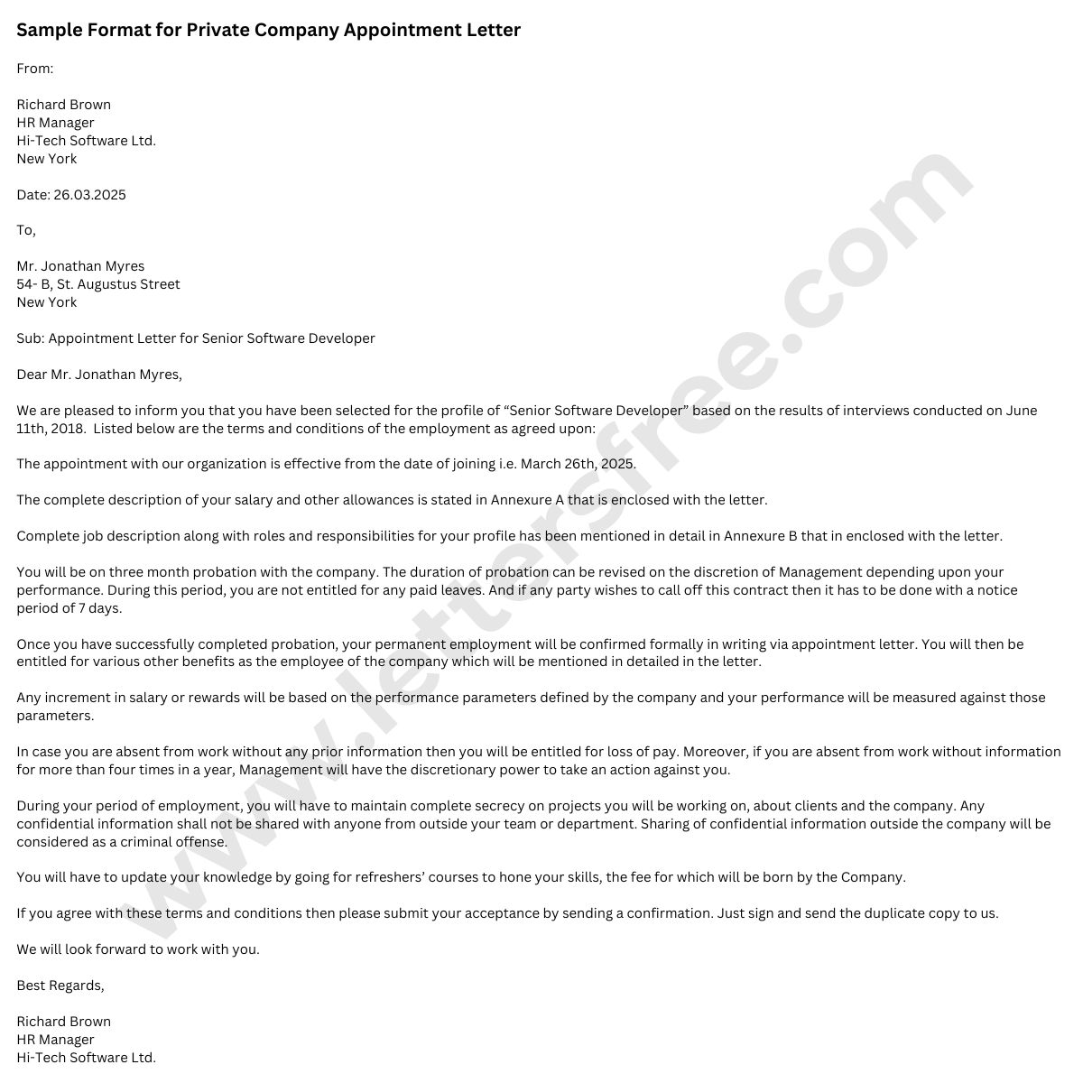 private-company-appointment-letter-format
