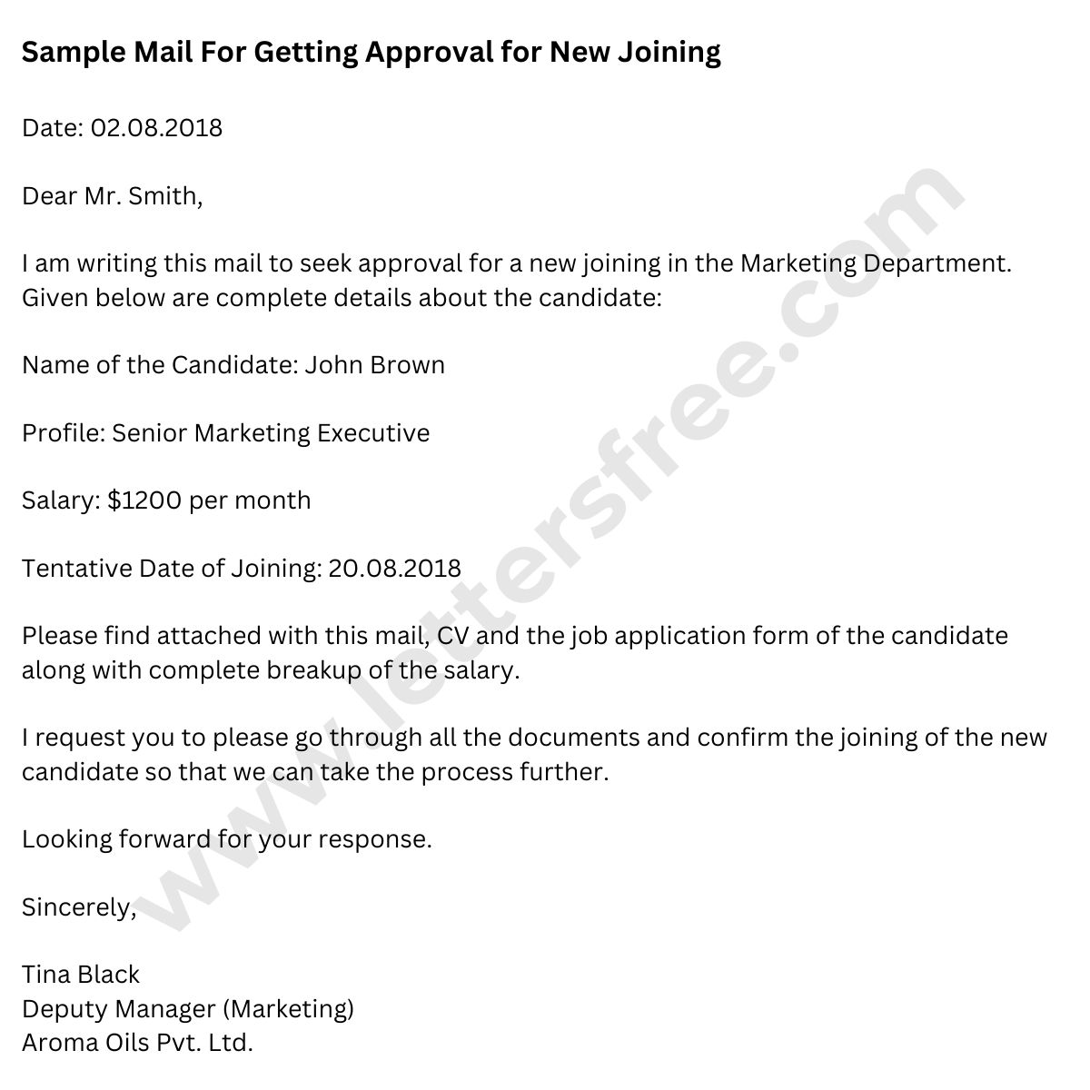 Mail-To-Get-Approval-For-New-Joining