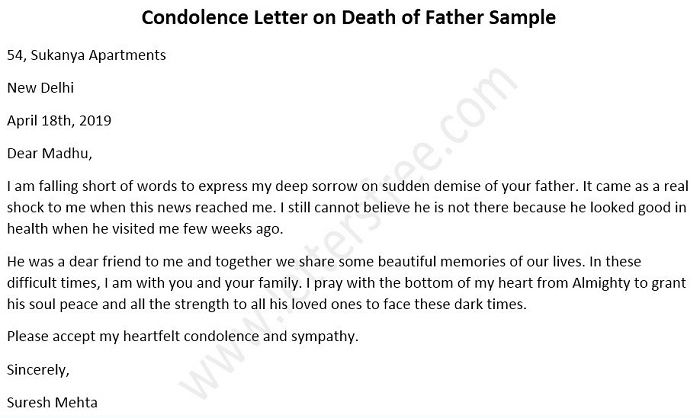 Sample Letter Of Condolence from www.lettersfree.com