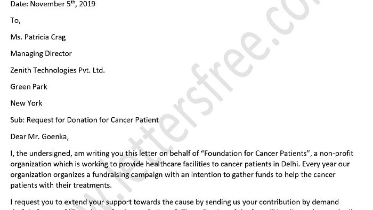 Cancer Patient Letter Telegraph