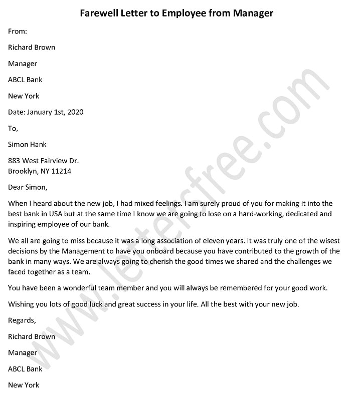 Goodbye Letter To Colleagues After Resignation from www.lettersfree.com