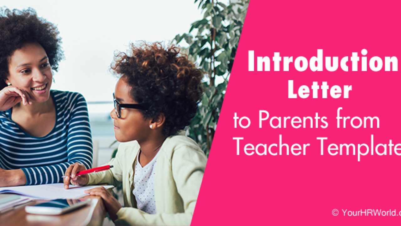Introduction Letter to Parents from Teacher Template Regarding Letter To Parents Template From Teachers