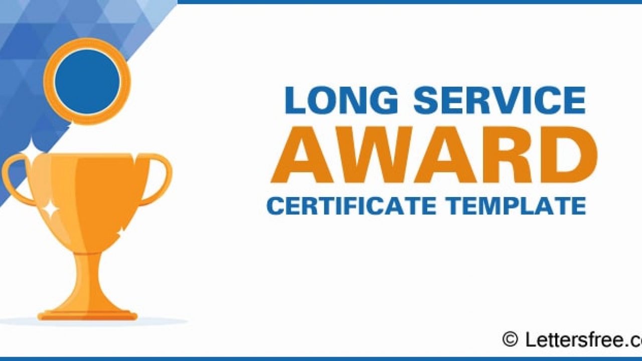 Long Service Award Certificate Template, Sample Format With Long Service Certificate Template Sample