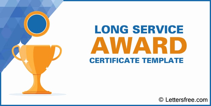 Long Service Award Certificate Template, Sample Certificate Format