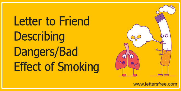 Letter to Friend Describing Dangers Effects of Smoking