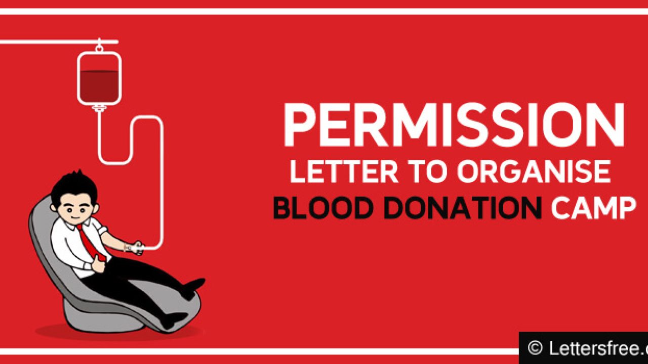 letter for organising blood donation camp