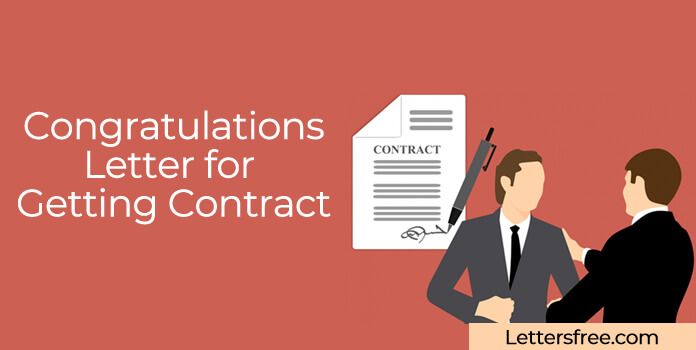 Congratulations Letter for Getting Contract