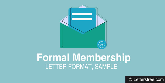 Formal Membership Letter Format