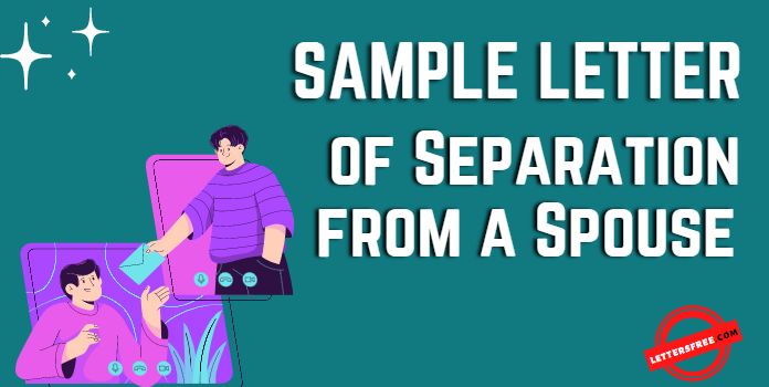 Sample Separation Letter from Spouse