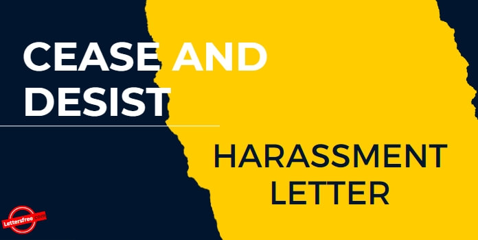 Harassment Cease and Desist Letter Template