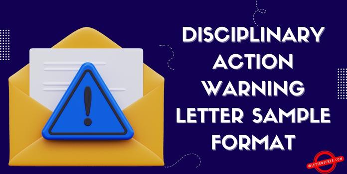 Disciplinary Action Warning Letter Sample