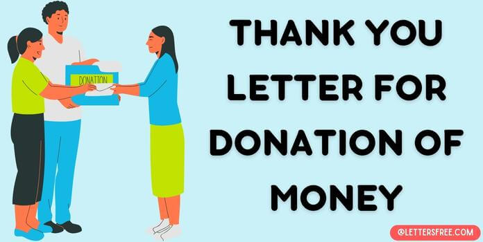 Thank you Letter For Donation of Money