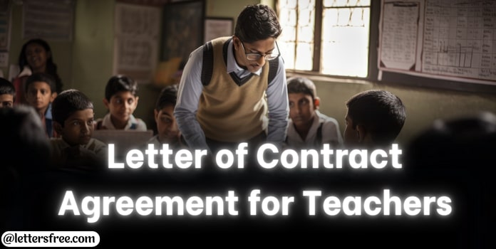 Teacher Agreement Contract Sample Letter